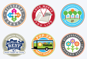 6 logos used by community programs in Plano